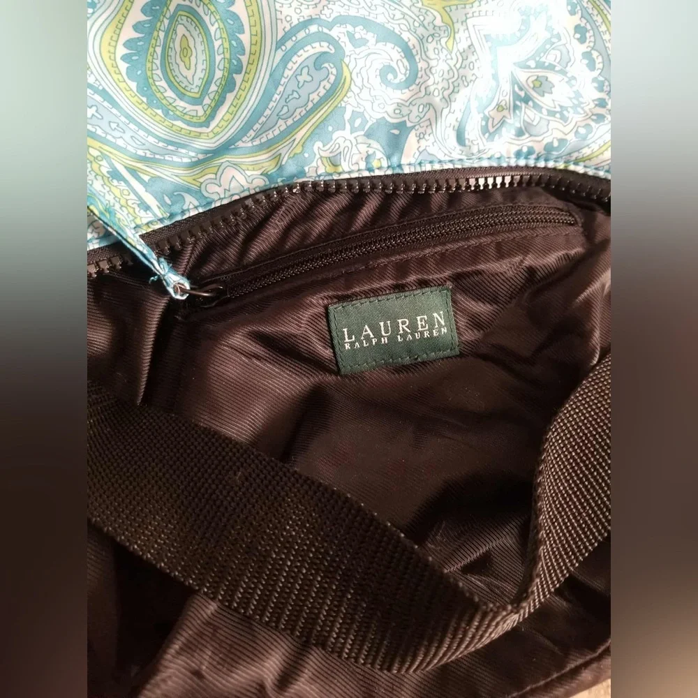Lauren Ralph Lauren Blue and Green Paisley Women's Bag
